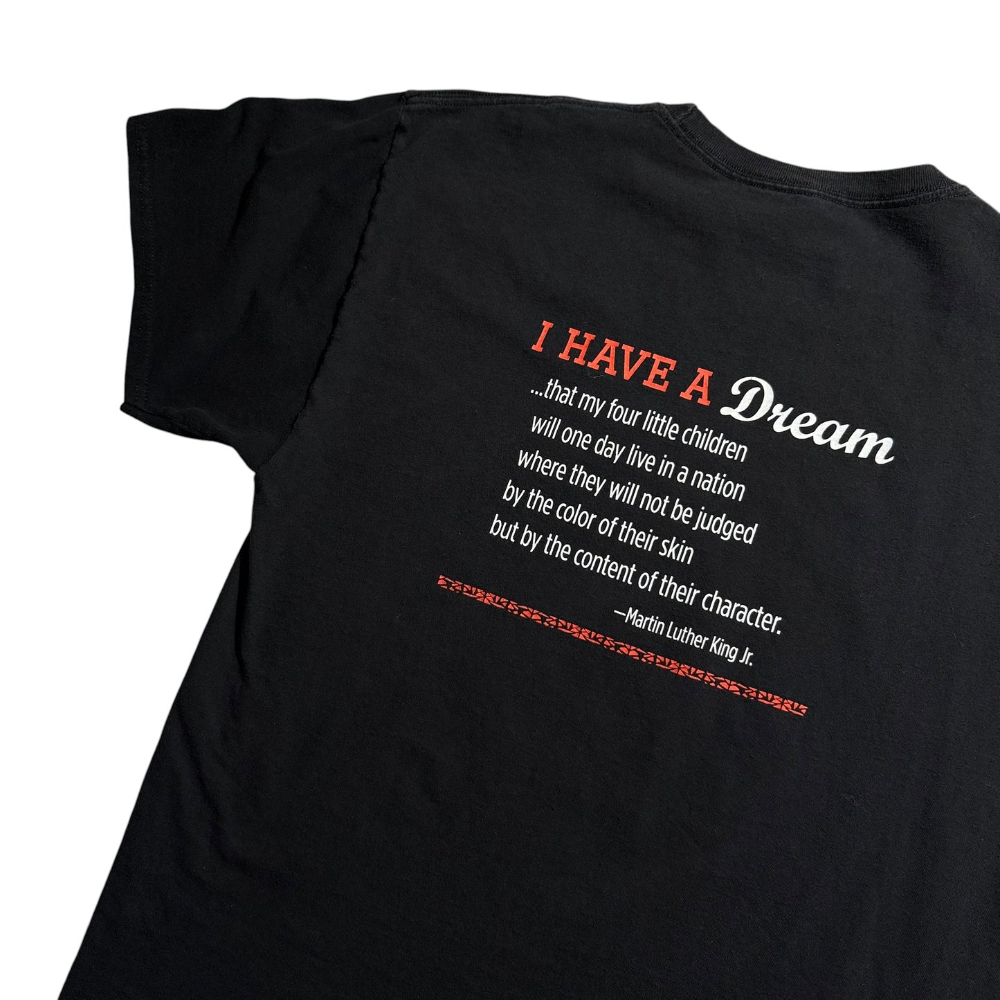 【USED】Mertin Luther King Jr S/SL Tee キング牧師 半袖Tシャツ 黒 Hanes