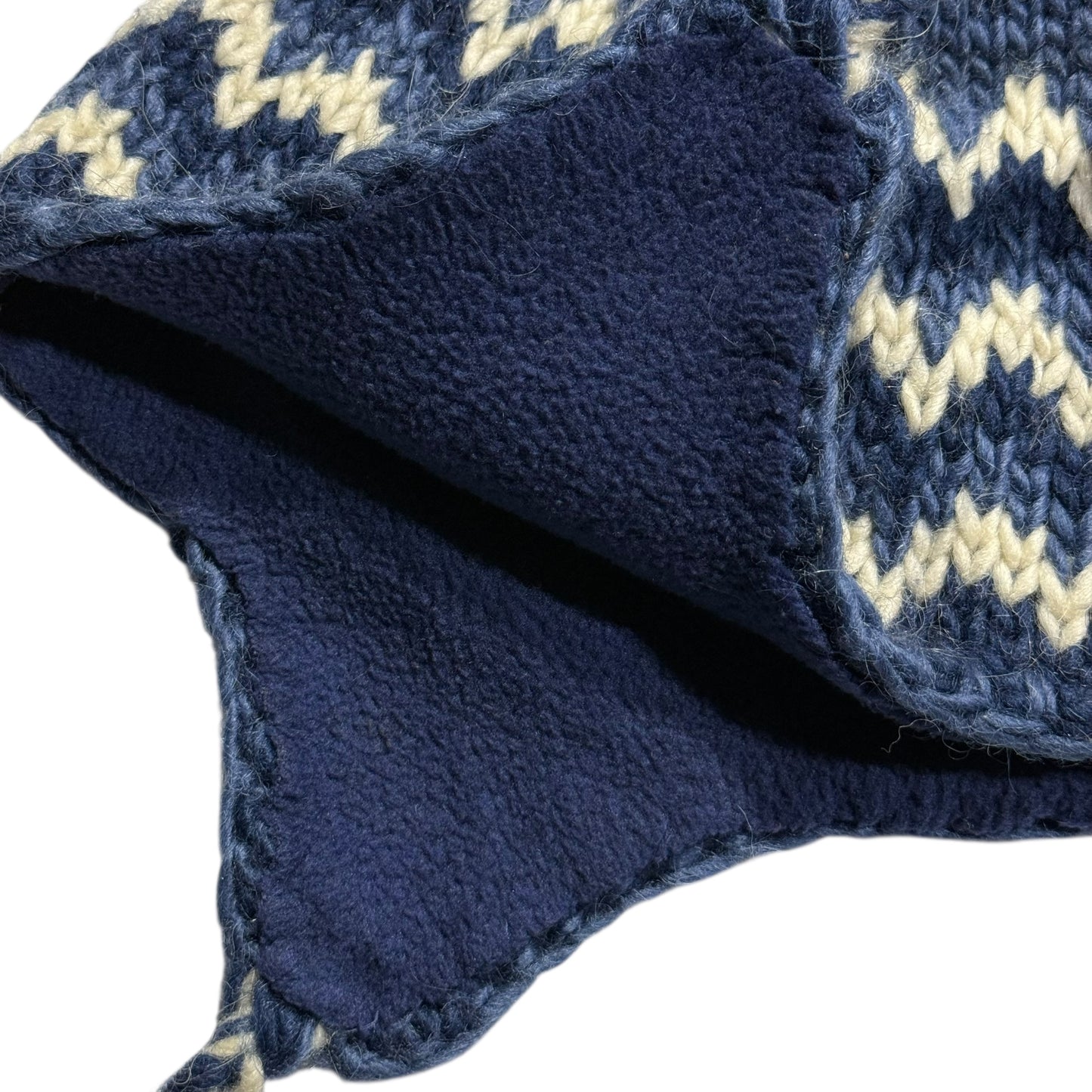 【USED】Ear Flap Hand Knit Sherpa Hat