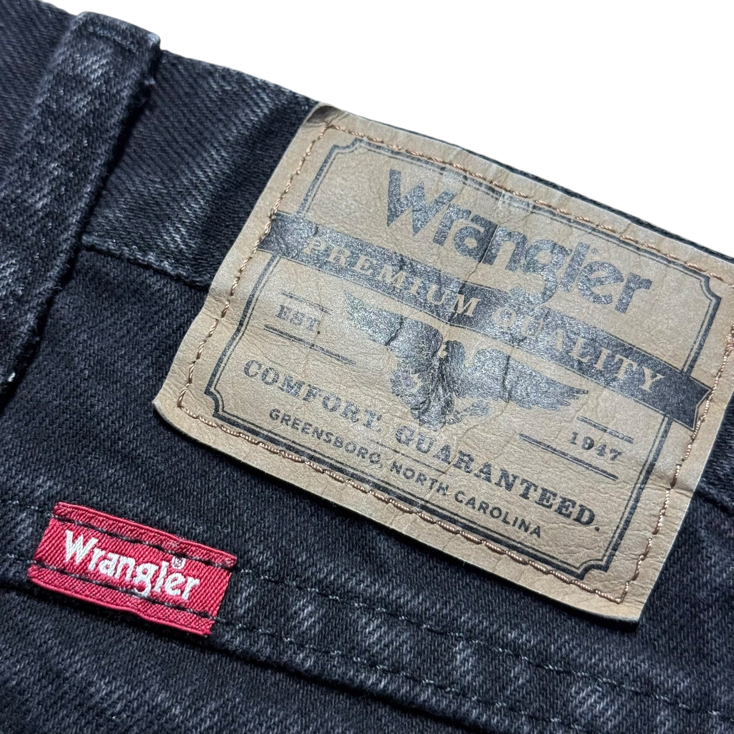 【USED】Wrangler 5 Pocket Black Denim Pants 38×32