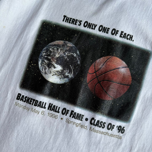 【USED】FRUIT OF THE ROOM 1996 "Basketball Hall of Fame" S/SL TEE 半袖Tシャツ Lサイズ シングルステッチ