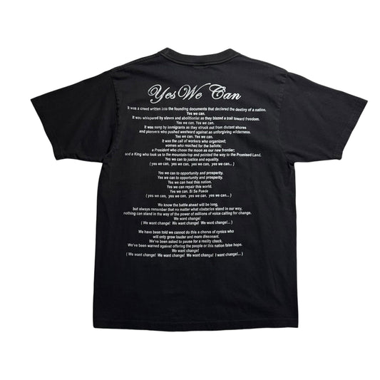 【USED】SCHOOL OF HARD KNOCKS OBAMA S/SL Tee 黒 半袖Tシャツ