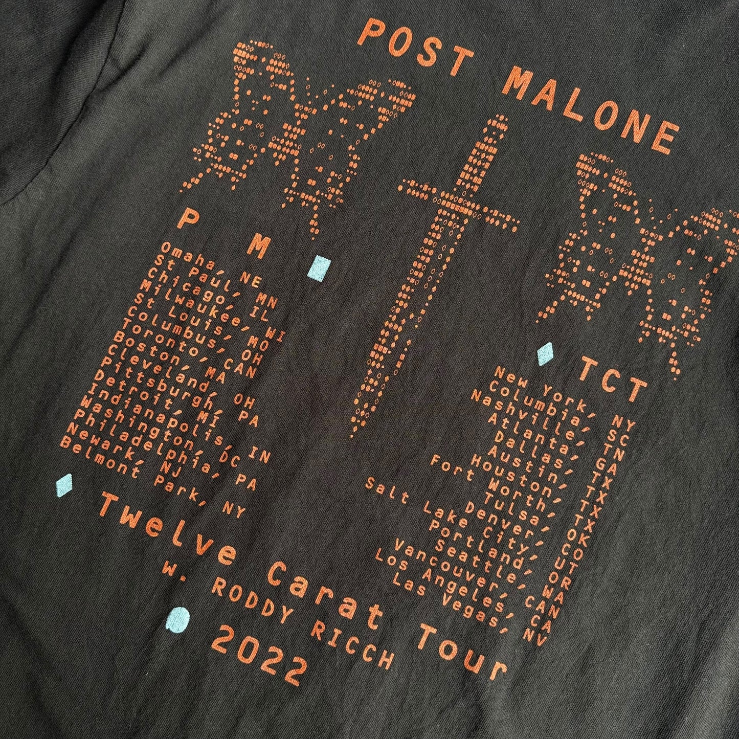 【USED】Post Malone ポストマローン DELTA S/SL Tee 半袖Tシャツ Lサイズ