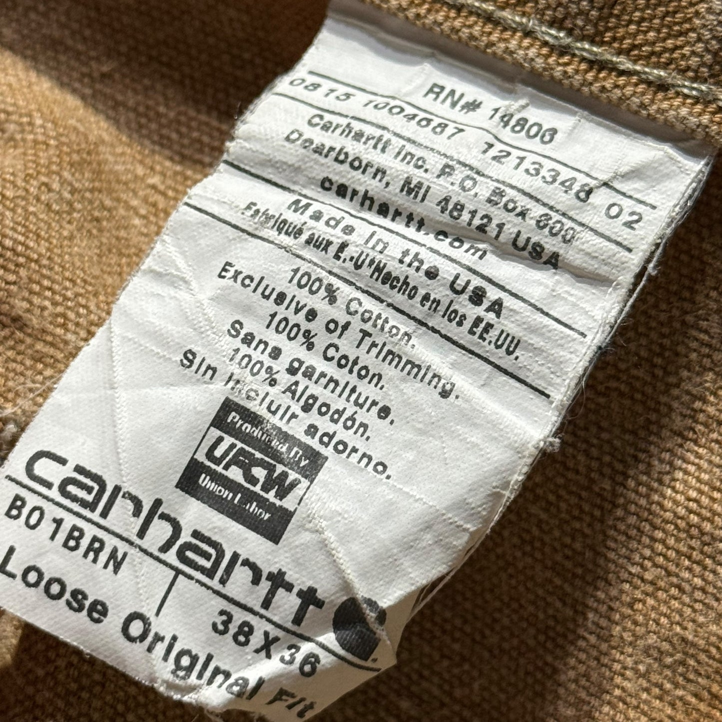 【USED】Carhartt Double Knee Duck Painter Pants Made in USA