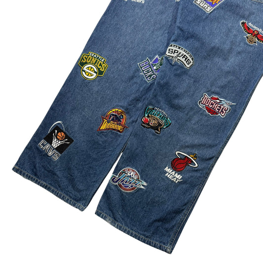 【USED】UNK NBA Logo Patch Baggy Jeans