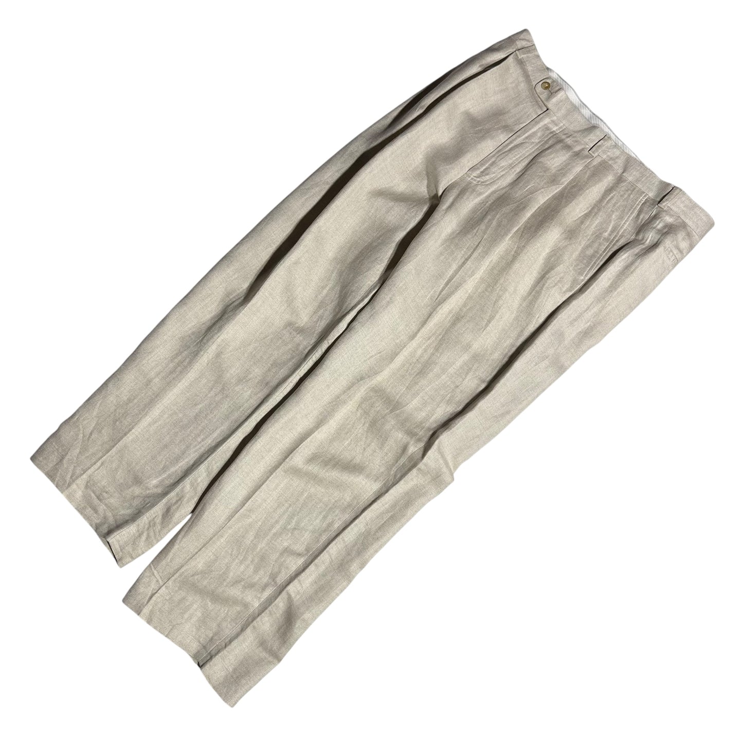 【USED】CUBAVERA 2TUCK LINEN SLACKS