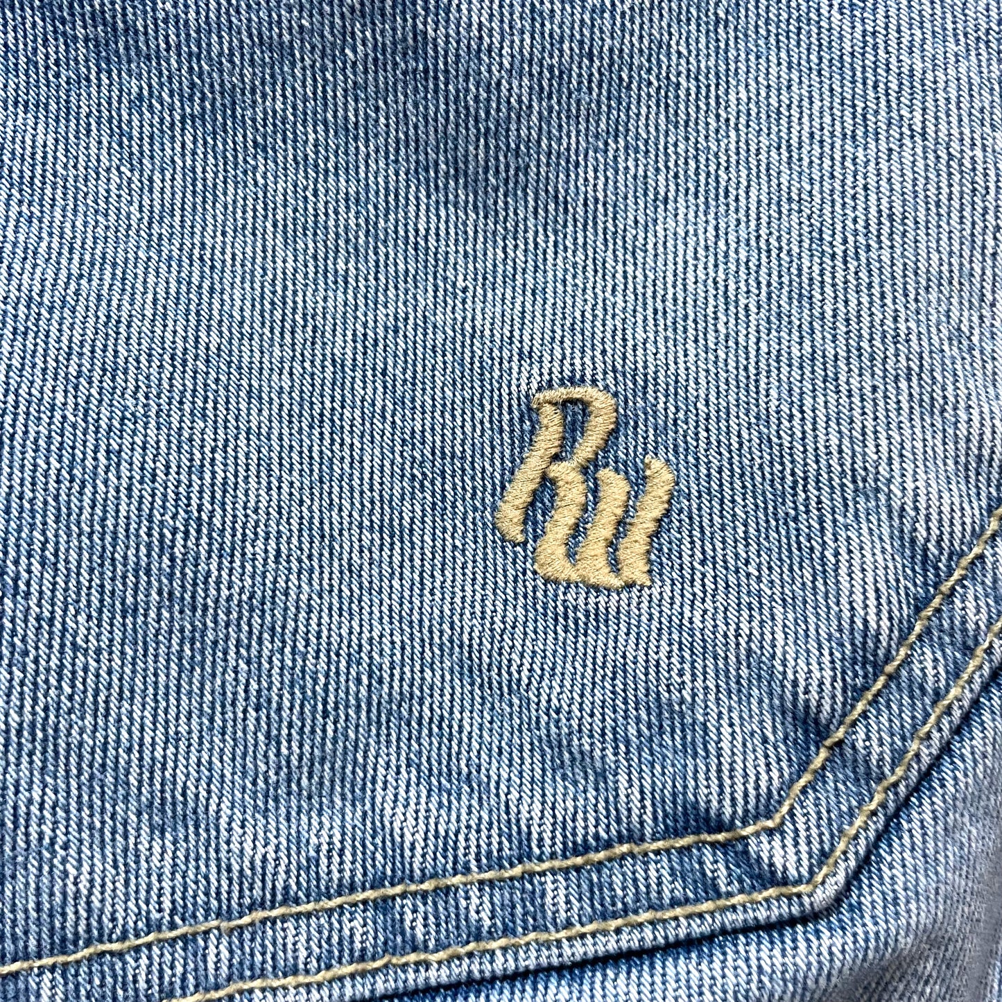 ROCAWEAR EMBROIDERED LOGO DENIM PAINTER PANTS