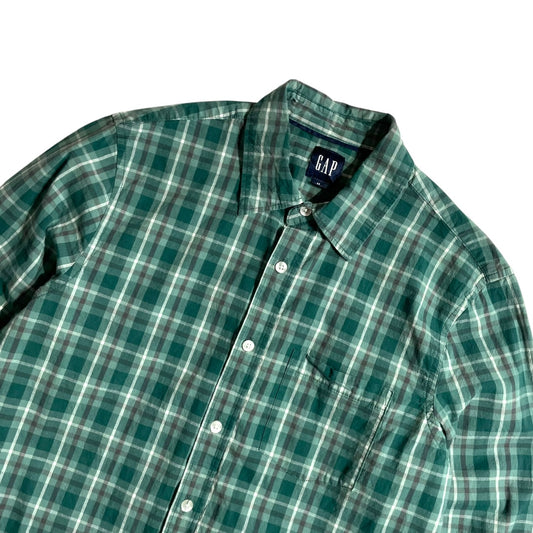 【USED】GAP L/SL Check BD Shirt