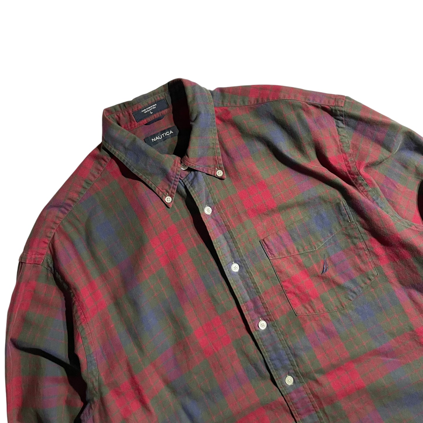 【USED】Nautica L/SL Check BD Shirt