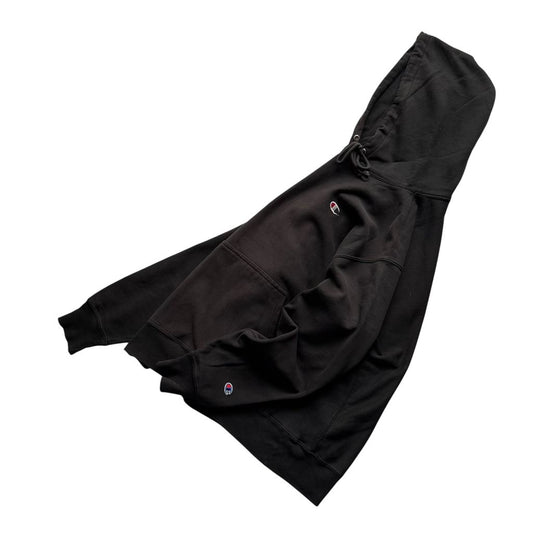 【USED】Champion REVERSE WEAVE Hoodie Black M JPN XL / チャンピオン リバースウィーブ スウェット パーカー プルオーバー フーディー ブラック 黒 目付き パキスタン製 メンズ ユニセックス 古着