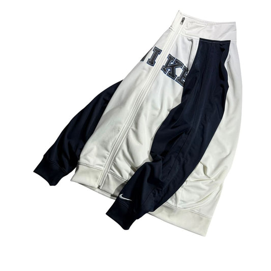 【USED】00s NIKE Track Jacket White x Navy XXL / ナイキ トラックジャケット ジャージ カレッジロゴ 刺繍 白 紺 00年代 ヴィンテージ