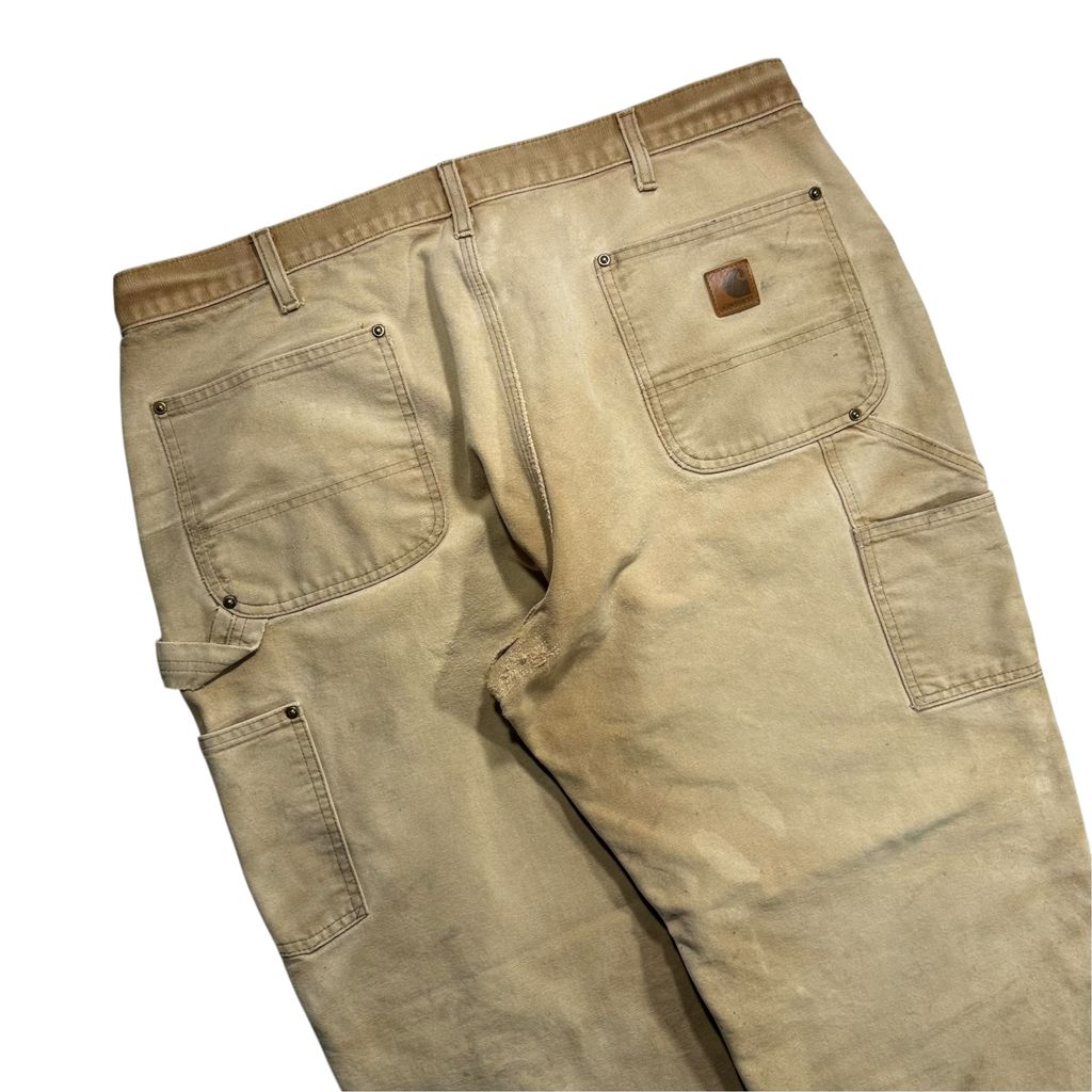 【USED】Carhartt B136 BRN Double Knee Painter Pants Carhartt Brown 38 x 30 / カーハート ダブルニー ペインターパンツ カーハートブラウン ダック地 ワーク ボロ ビンテージ