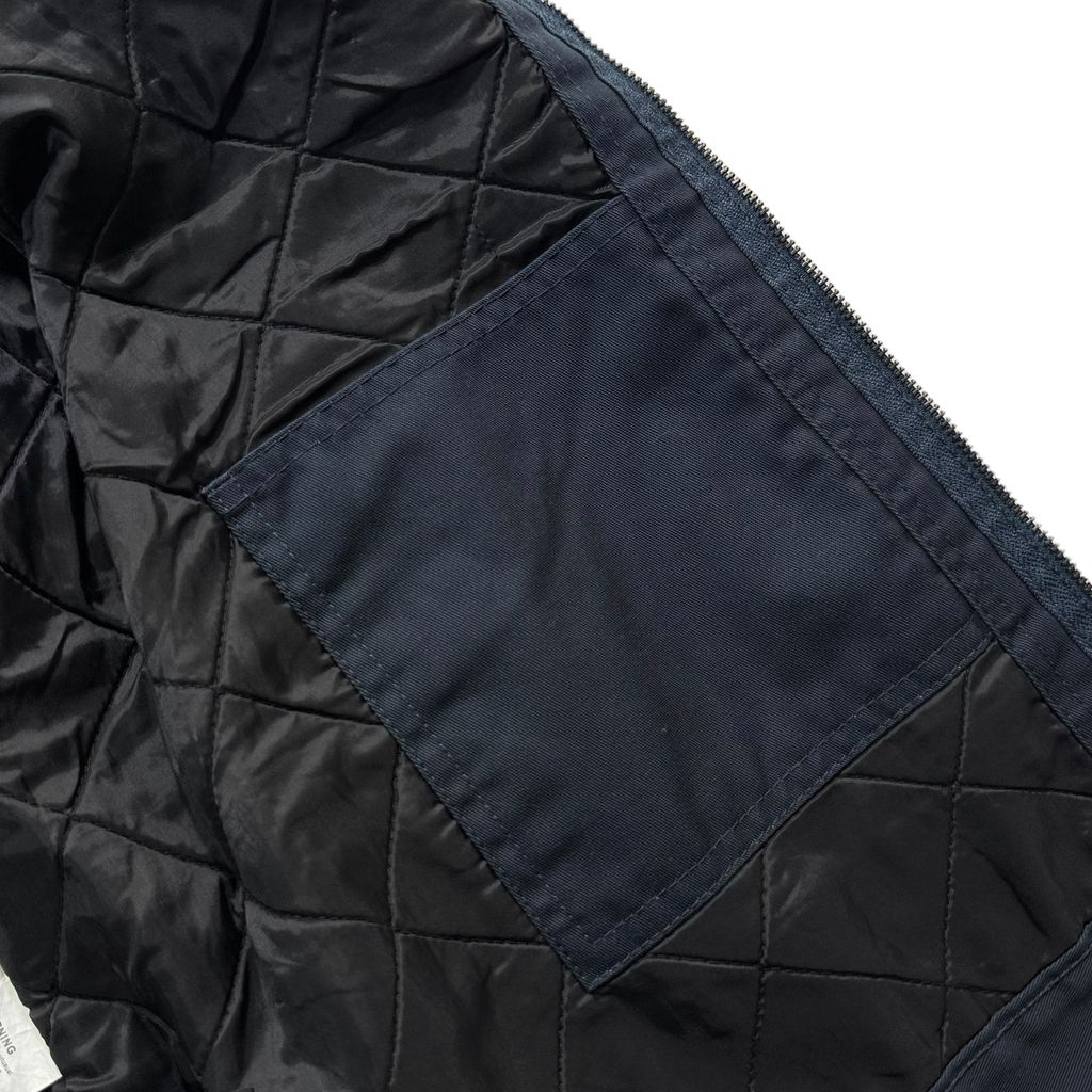 【USED】Dickies Quilted Lined Work Jacket Dark Navy XL / ディッキーズ キルティングライナー ワークジャケット 企業刺繍 ダークネイビー 紺 2015年製 XL 古着