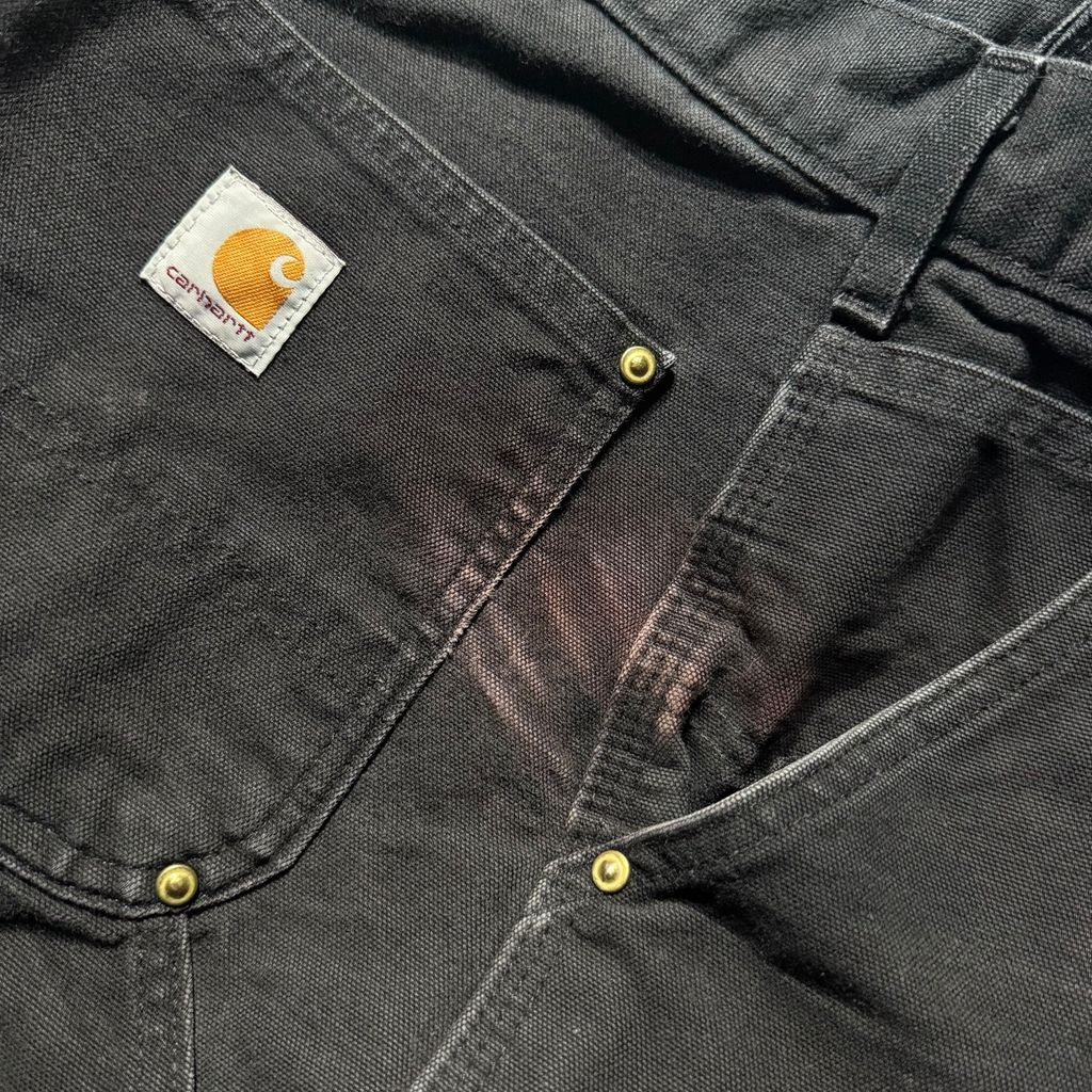 【USED】Carhartt Double Knee Duck Painter Pants Black Made in USA