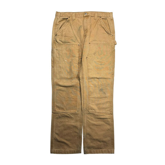 【USED】Carhartt B136 BRN Double Knee Painter Pants Carhartt Brown 38 x 34 / カーハート ダブルニー ペインターパンツ カーハートブラウン ダック地 ワーク ビンテージ