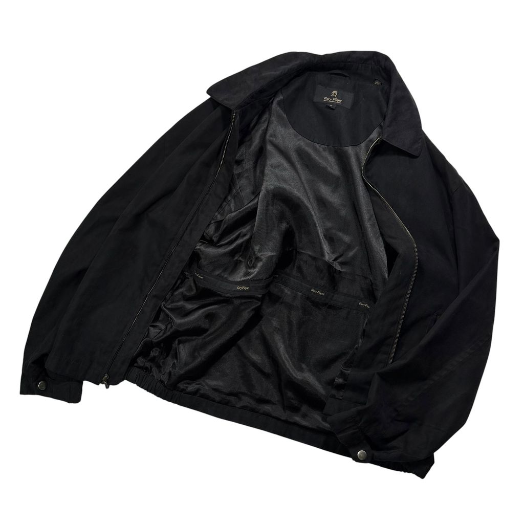 【USED】90s〜00s Gary Player Swing Top Jacket Black XL / ゲーリープレーヤー スウィングトップ ドリズラージャケット ピーチスキン ブラック 黒 多機能内ポケット 90年代 ヴィンテージ 古着