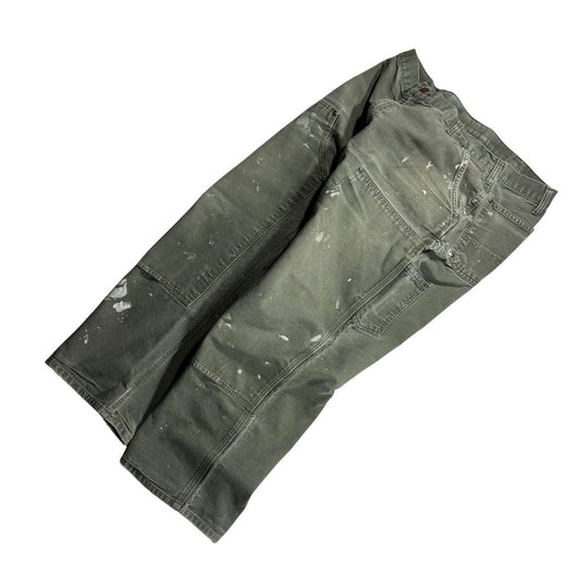 【USED】Carhartt B138 MOS Double Knee Painter Pants Moss Green 40 x 30 / カーハート ダブルニー ペインターパンツ モスグリーン ダック ペンキ汚れ ワークパンツ