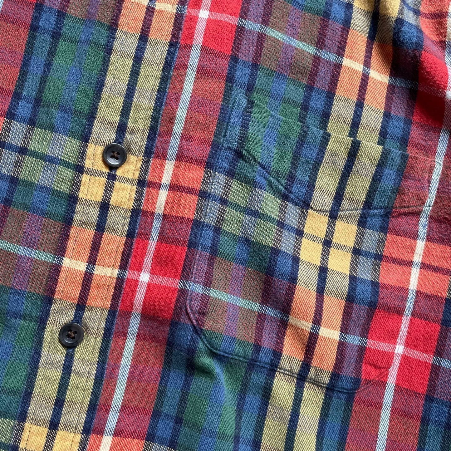 L.L. Bean Multicolor Check L/SL Cotton BD Shirt