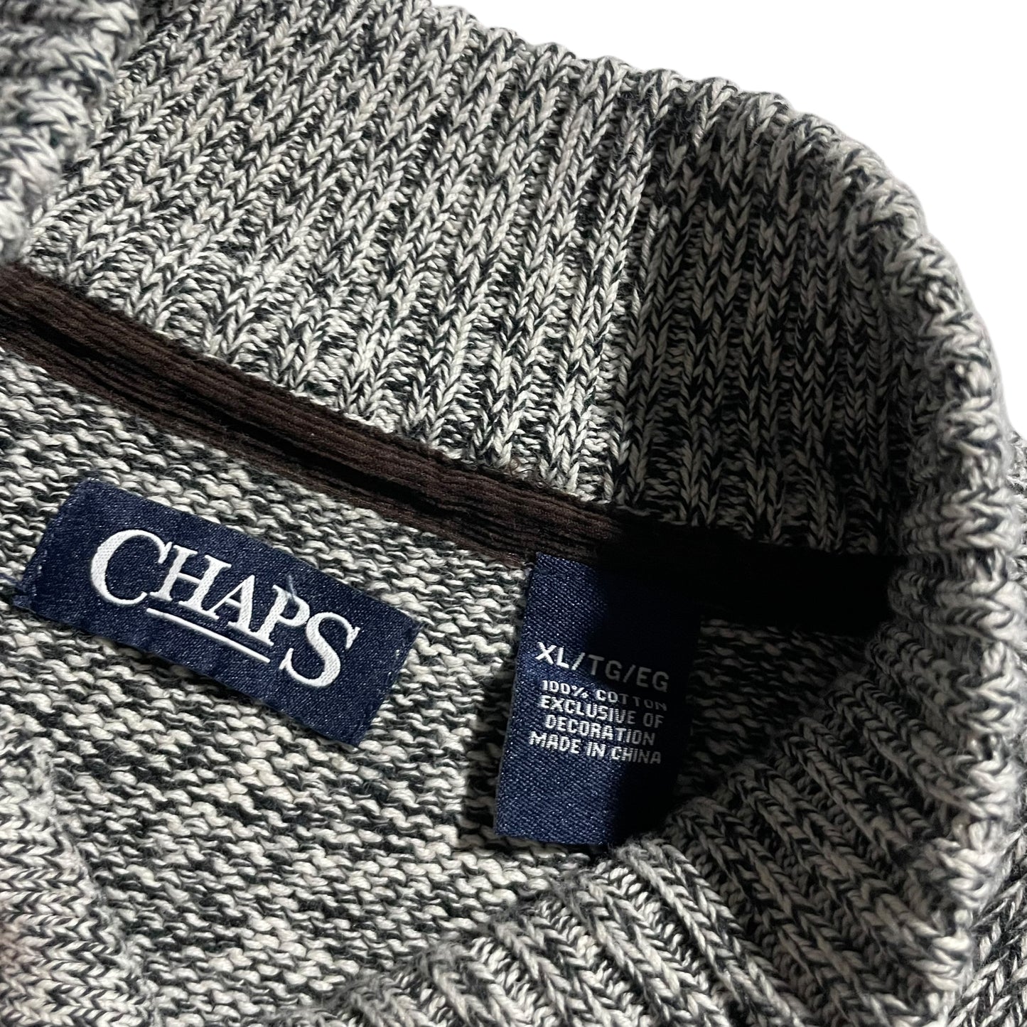 【USED】Chaps Button Up hi Neck Sweater