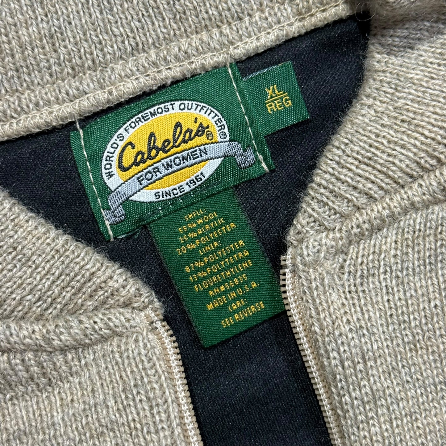 【USED】Cabela's Gore Windstopper Wool Knit