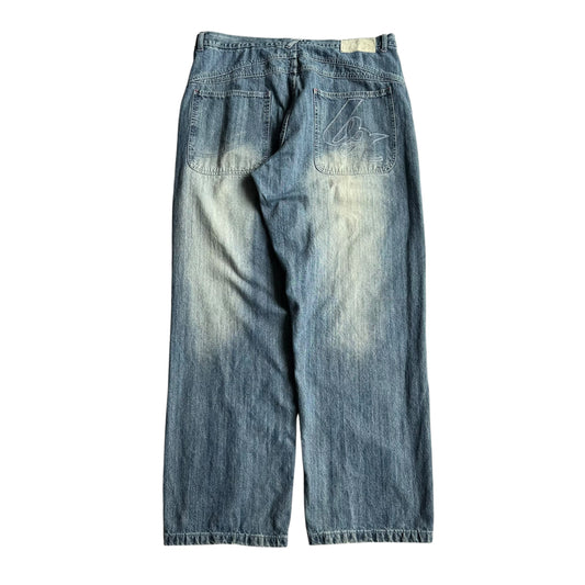 【USED】BROOKLYN EXPRESS WASHED BAGGY JEANS