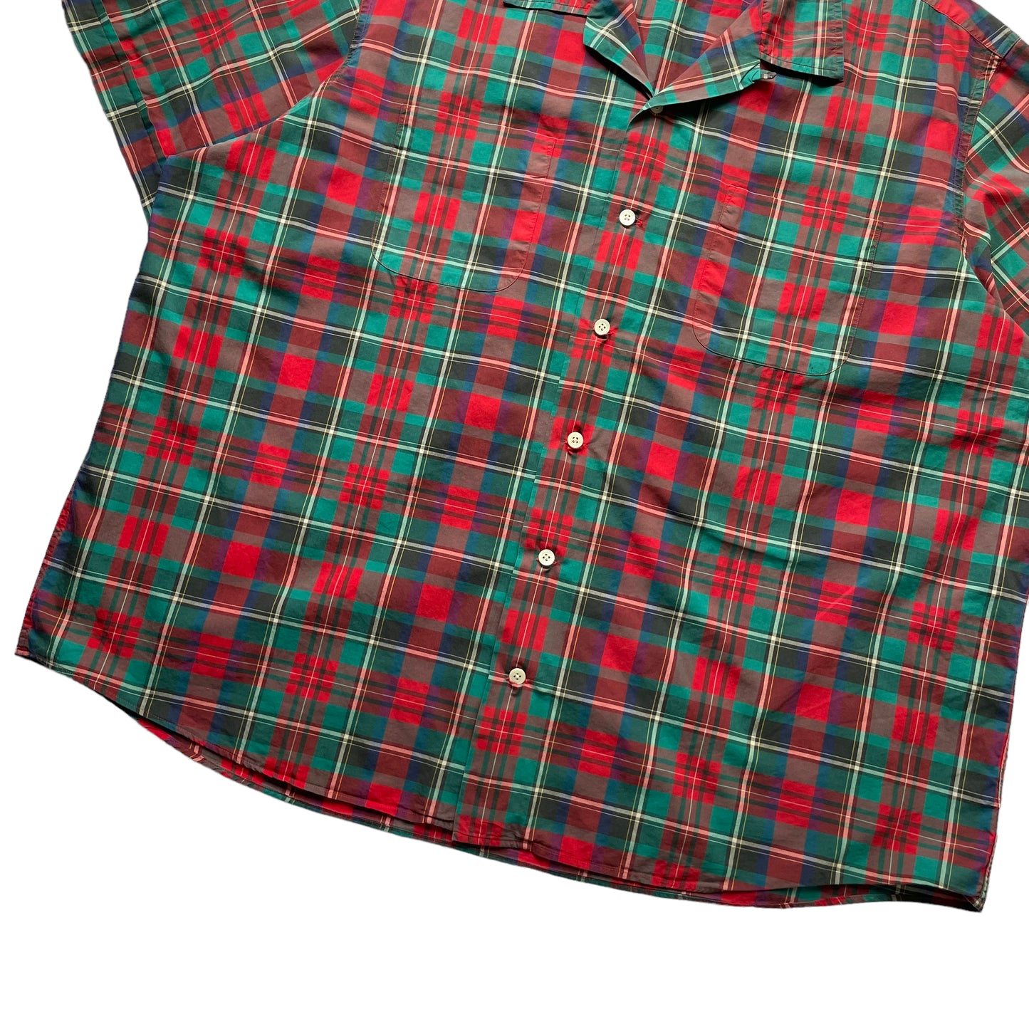 POLO BY  RALPH LAUREN MULTICOLOR CHECKED OPEN COLLAR SHIRT