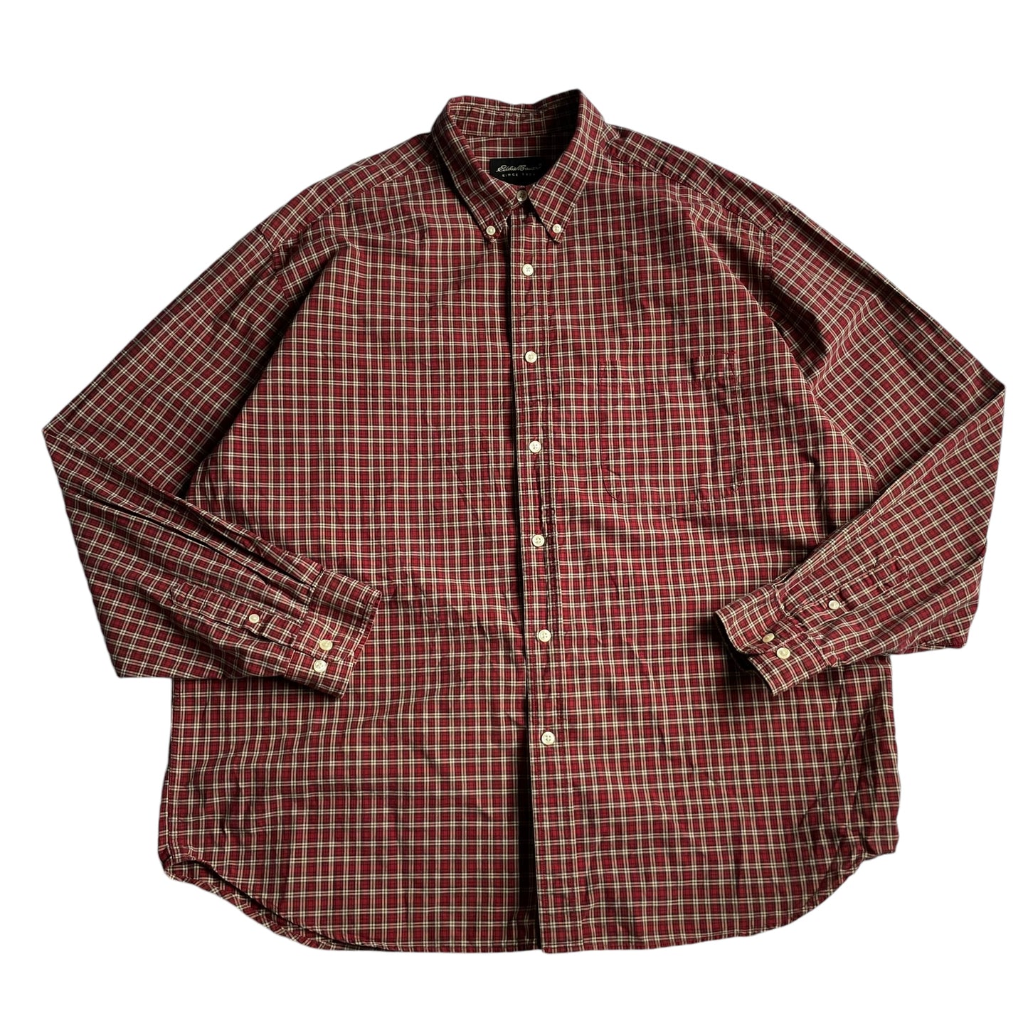 Eddie Bauer Check L/SL Cotton BD Shirt