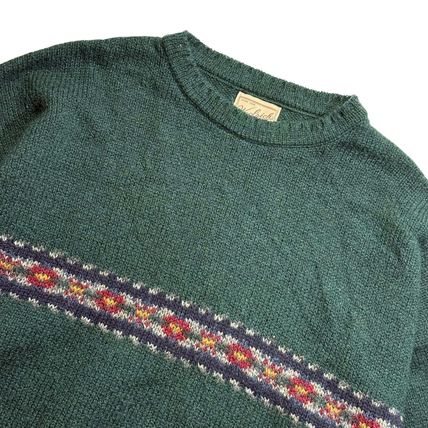 【USED】Woolrich Crewneck Wool Sweater Made in USA