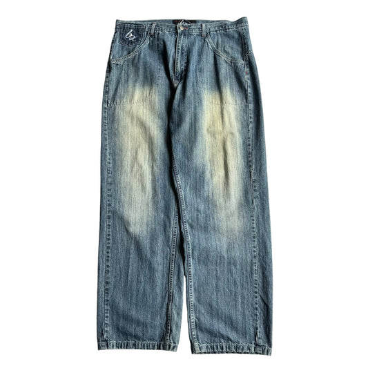 【USED】BROOKLYN EXPRESS WASHED BAGGY JEANS