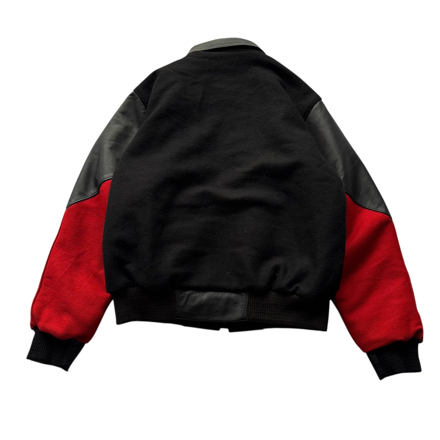 【USED】Carroll Original Wear Melton  Lether Sleeve Virsity Jacket "Made in USA"