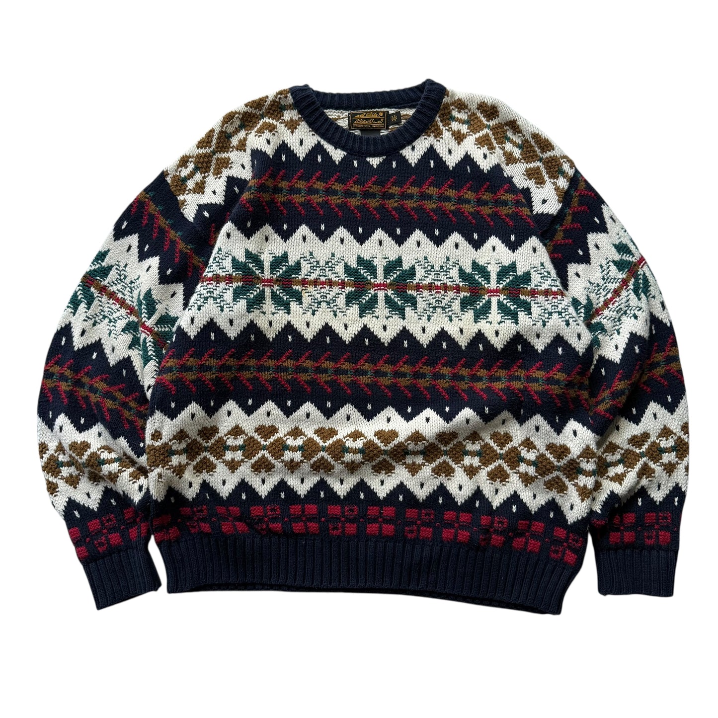 【USED】Eddie Bauer Made in USA Cotton Sweater