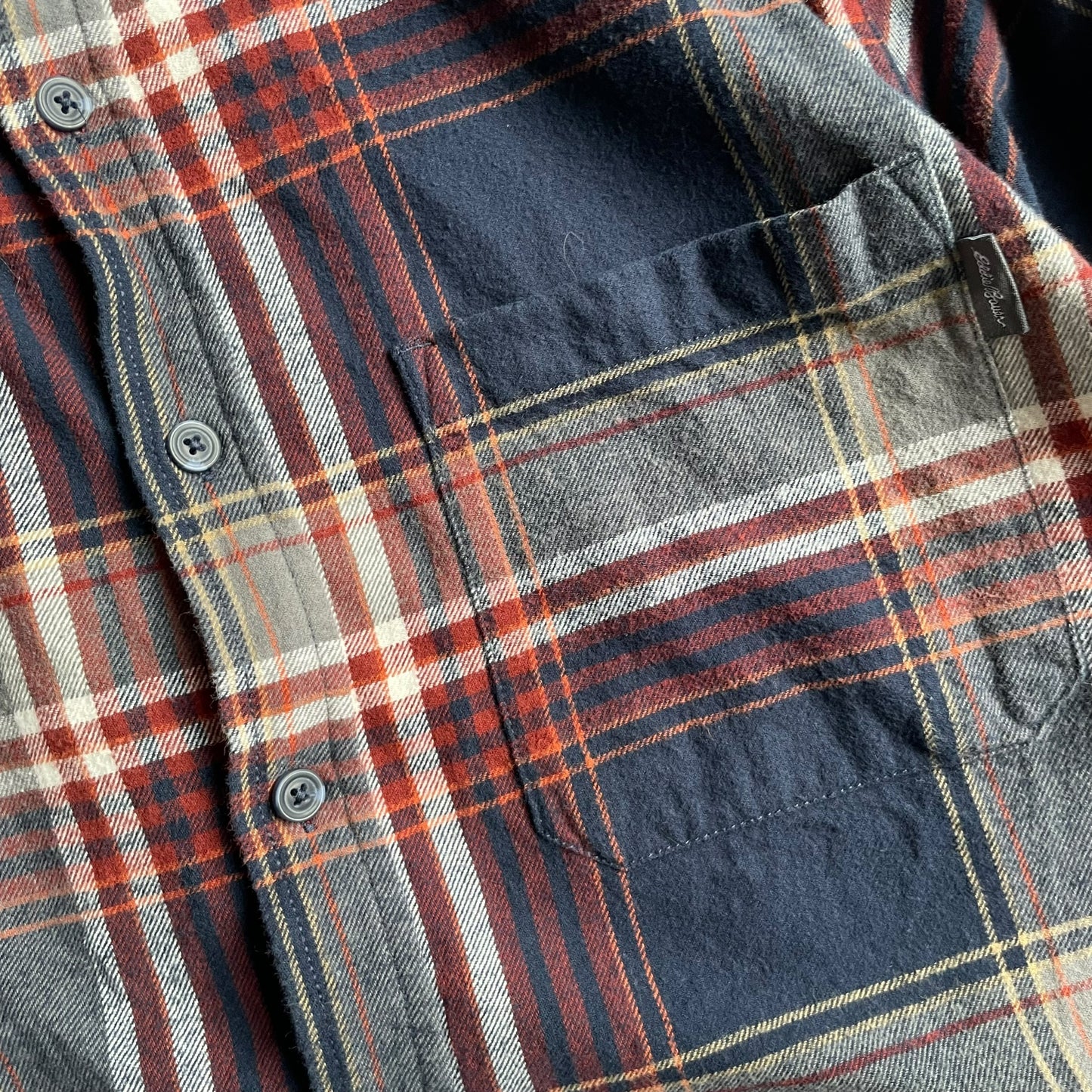 Eddie Bauer Cotton Check L/SL Flannel Shirt