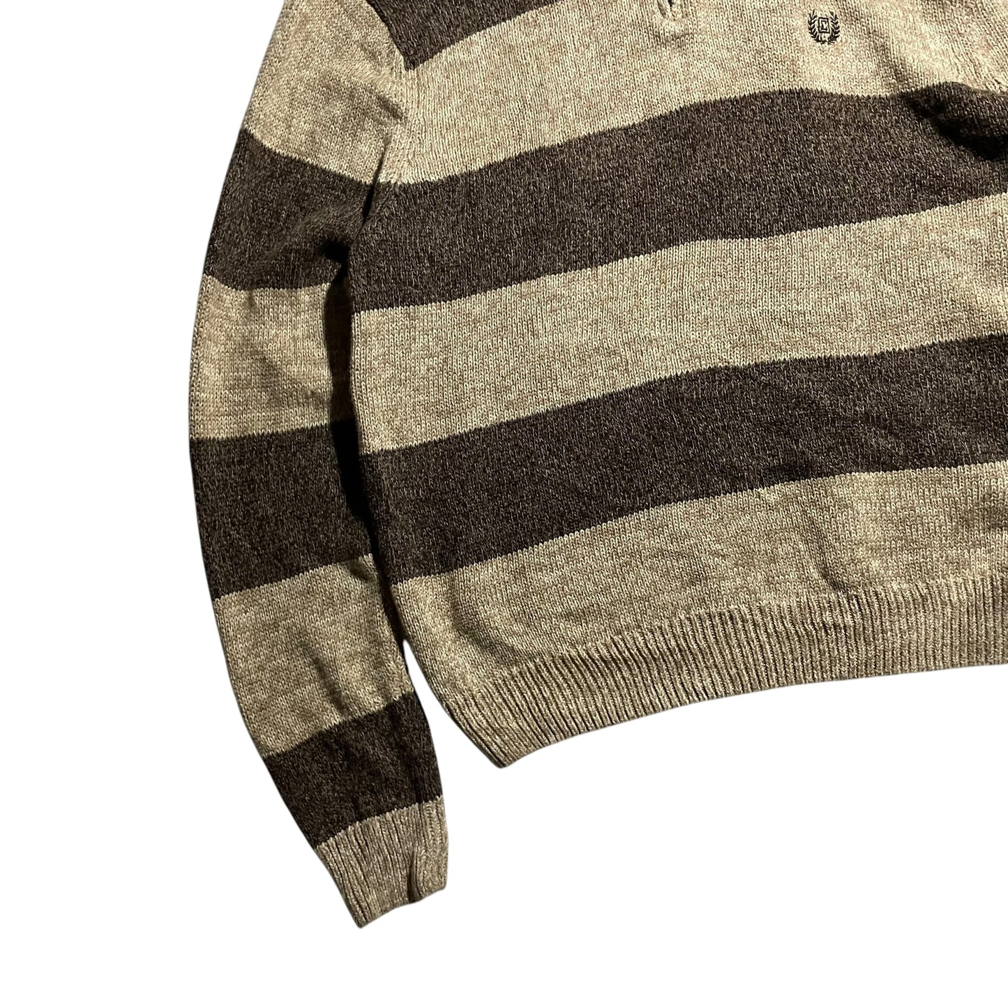 【USED】Chaps Half Zip Border Sweater