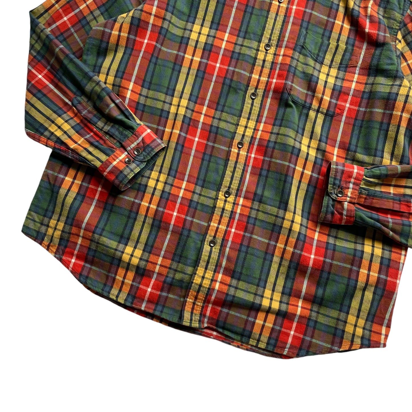 L.L. Bean Multicolor Check L/SL Cotton BD Shirt