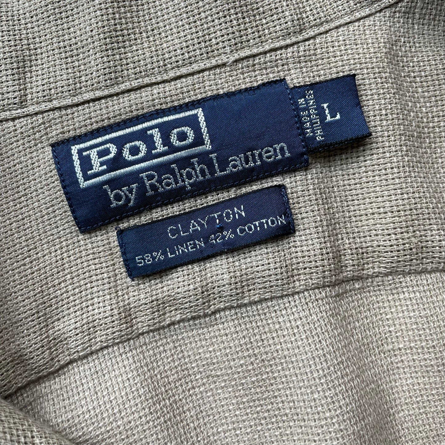 Polo by Ralph Lauren S/SL Open Collar Linen Shirt "Clayton