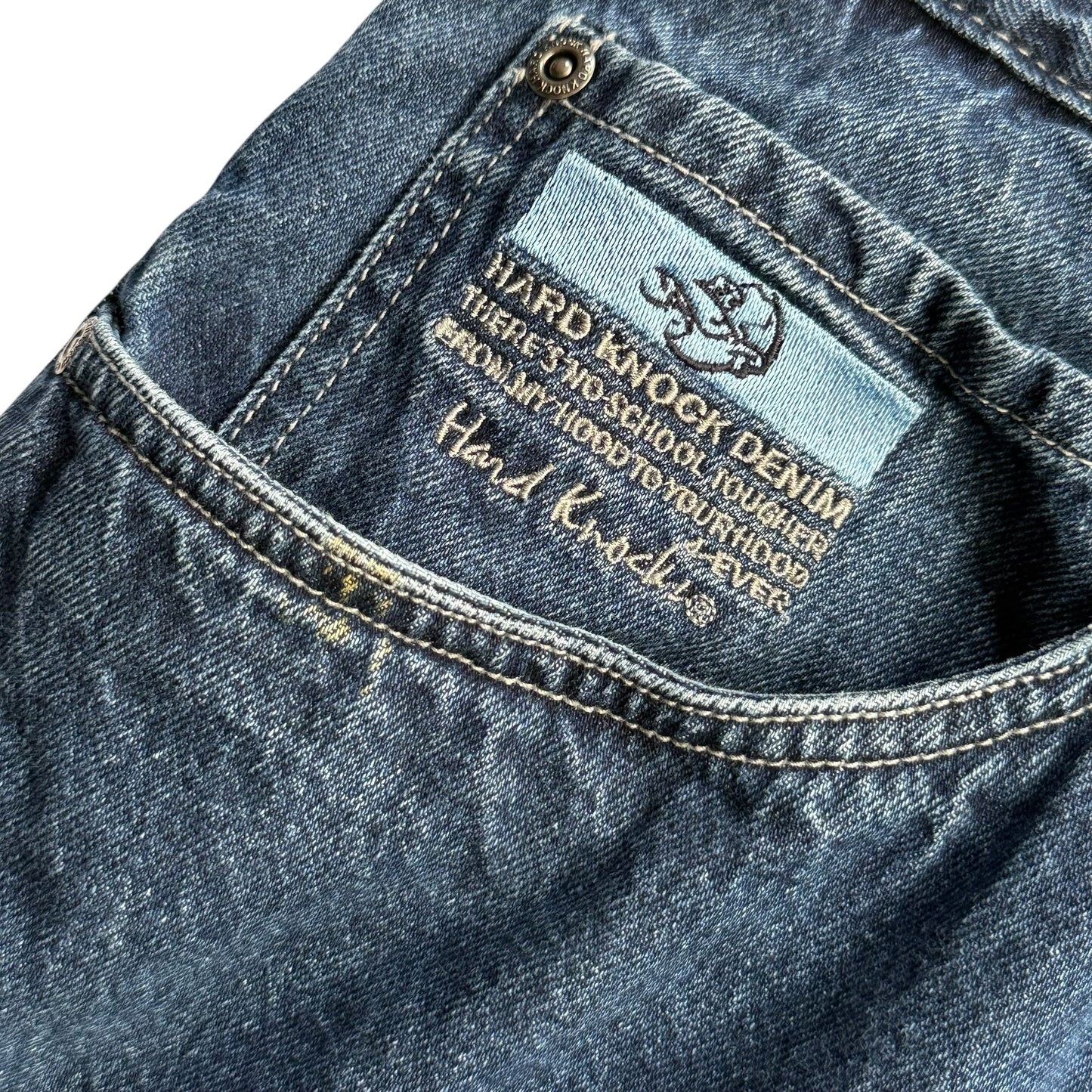 【USED】SOHK School of Hard Knocks スクールオブハードノックス Denim Painter Shorts バギーパンツ ショーツ  38インチ
