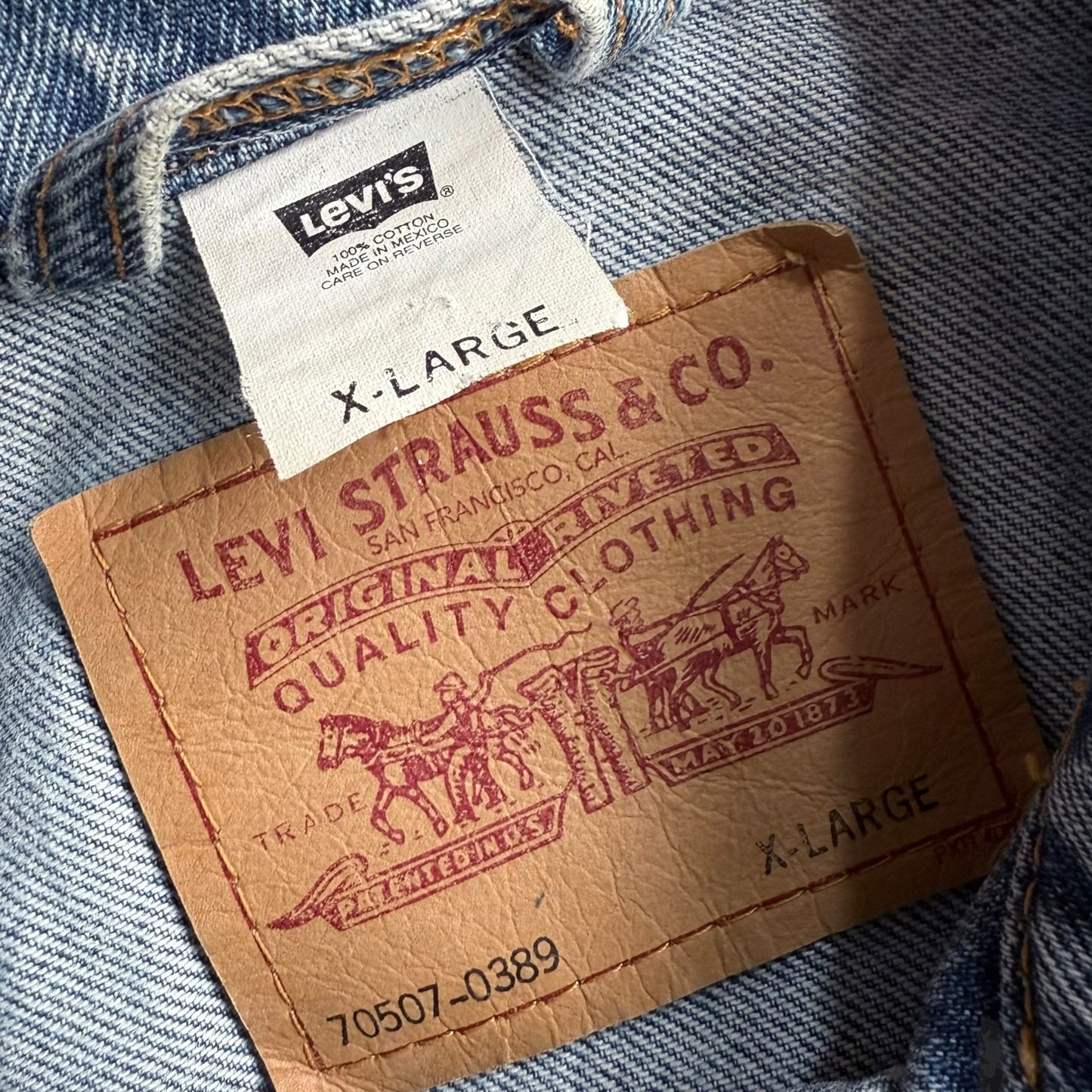 【USED】Levi's Denim Jacket 70507 Made in Mexico 1999