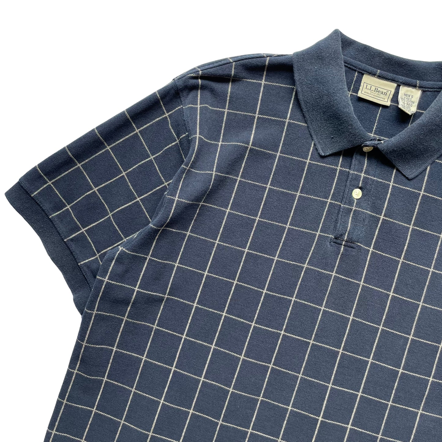 L.L. Bean Window Pen Check S/SL Polo Shirt