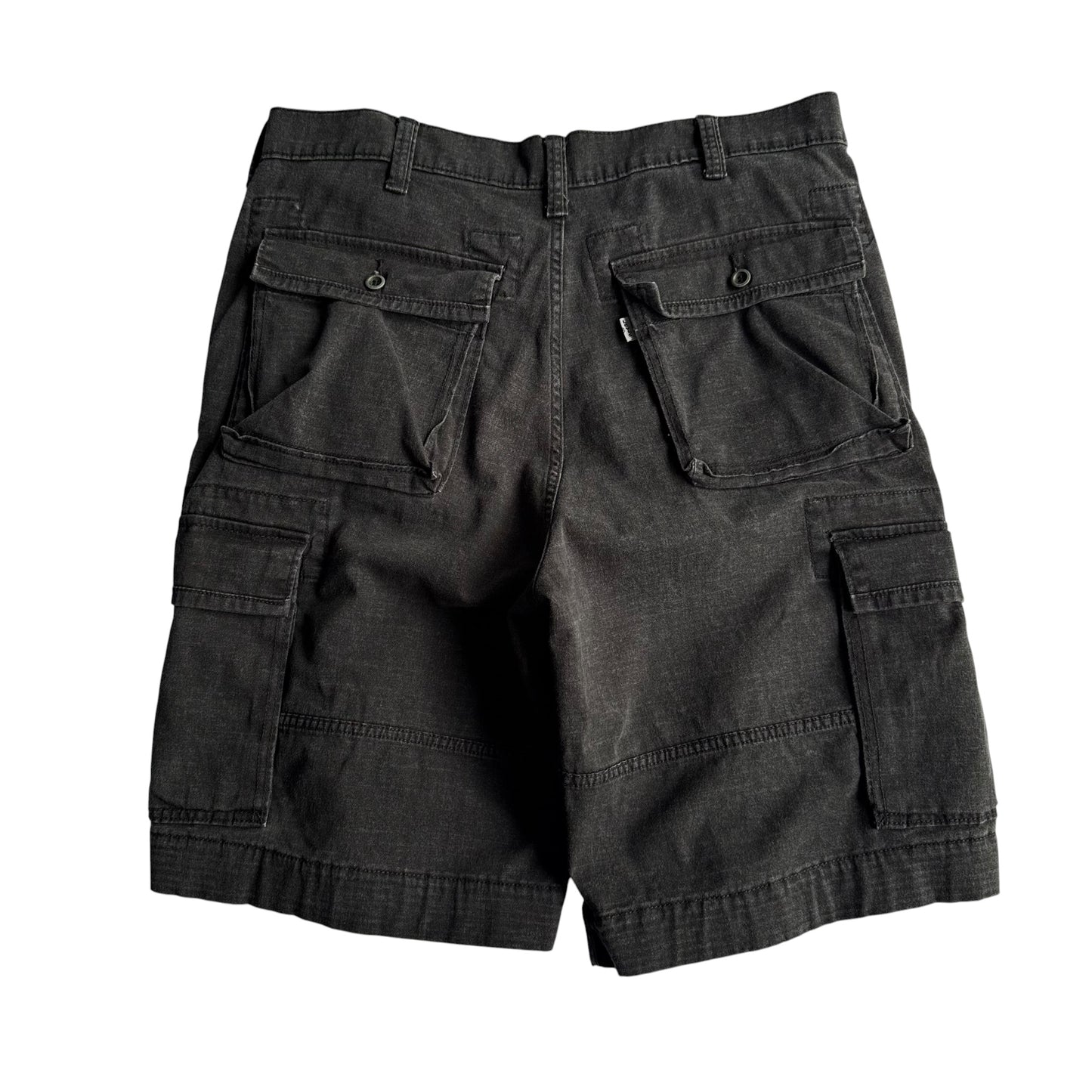 【USED】LEVI'S リーバイス BLACK DENIM CARGO SHORTS カーゴショーツ ハーフパンツ ブラックデニム W36