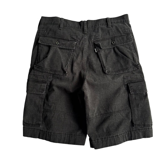【USED】LEVI'S リーバイス BLACK DENIM CARGO SHORTS カーゴショーツ ハーフパンツ ブラックデニム W36