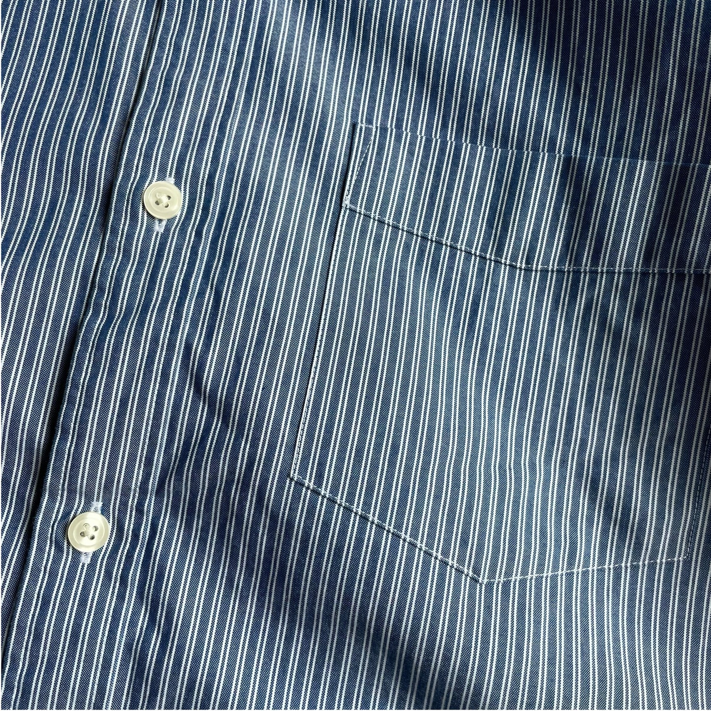 Eddie Bauer Cotton Stripe L/SL BD Shirt Wrinkle Resistant Relaxed Fit
