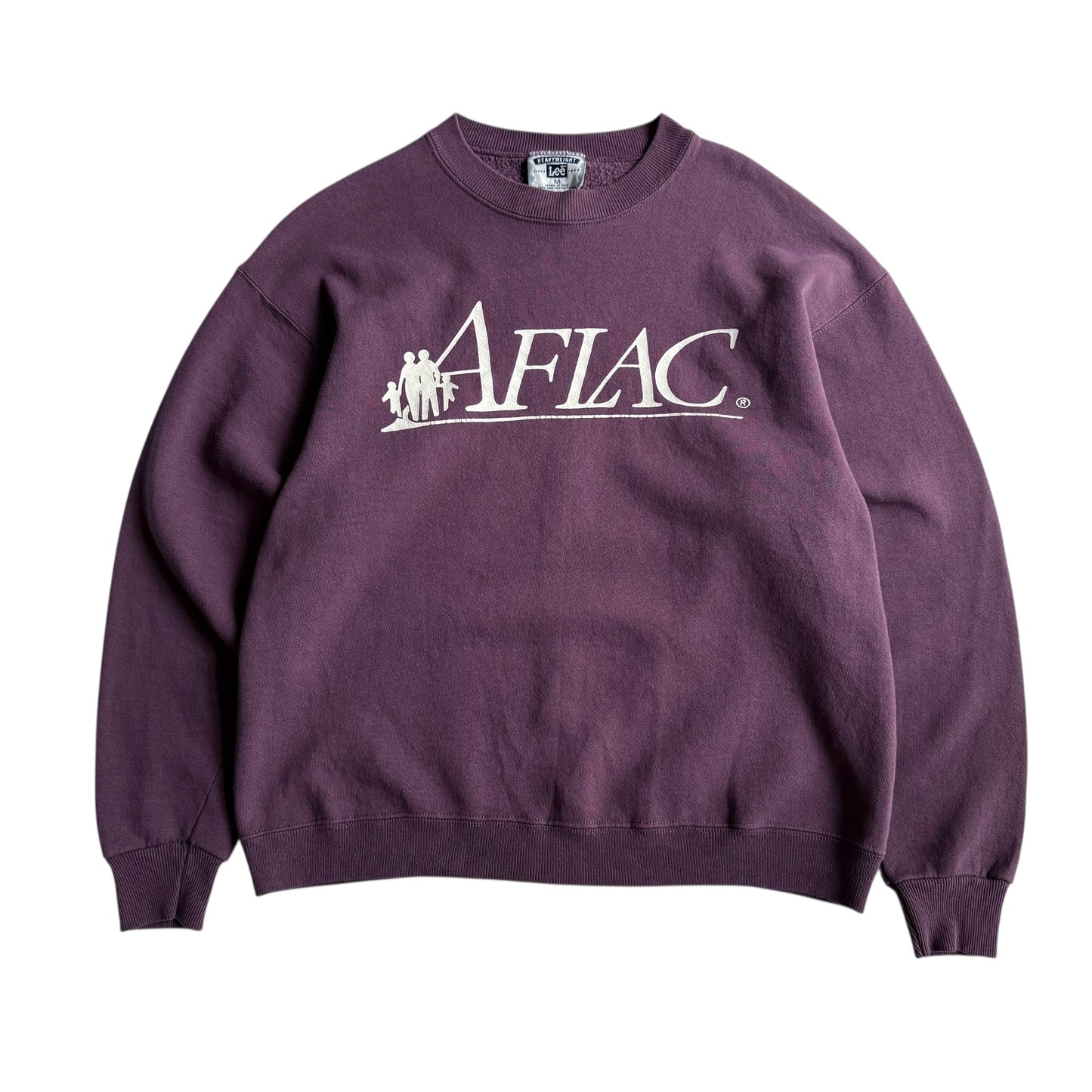 【USED】90s Lee Made in USA "AFLAC" Crewneck Sweat