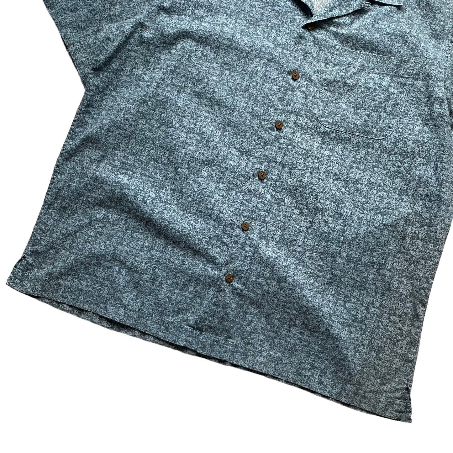 L.L. Bean All Over Print Open Collar Shirt