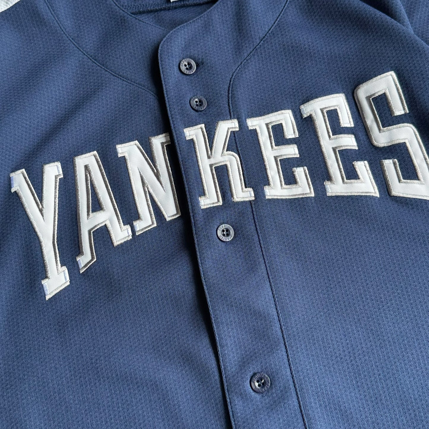 【USED】Starter スターター Newyork Yankees ニューヨークヤンキース Baseball Jersey ベースボールシャツ Lサイズ