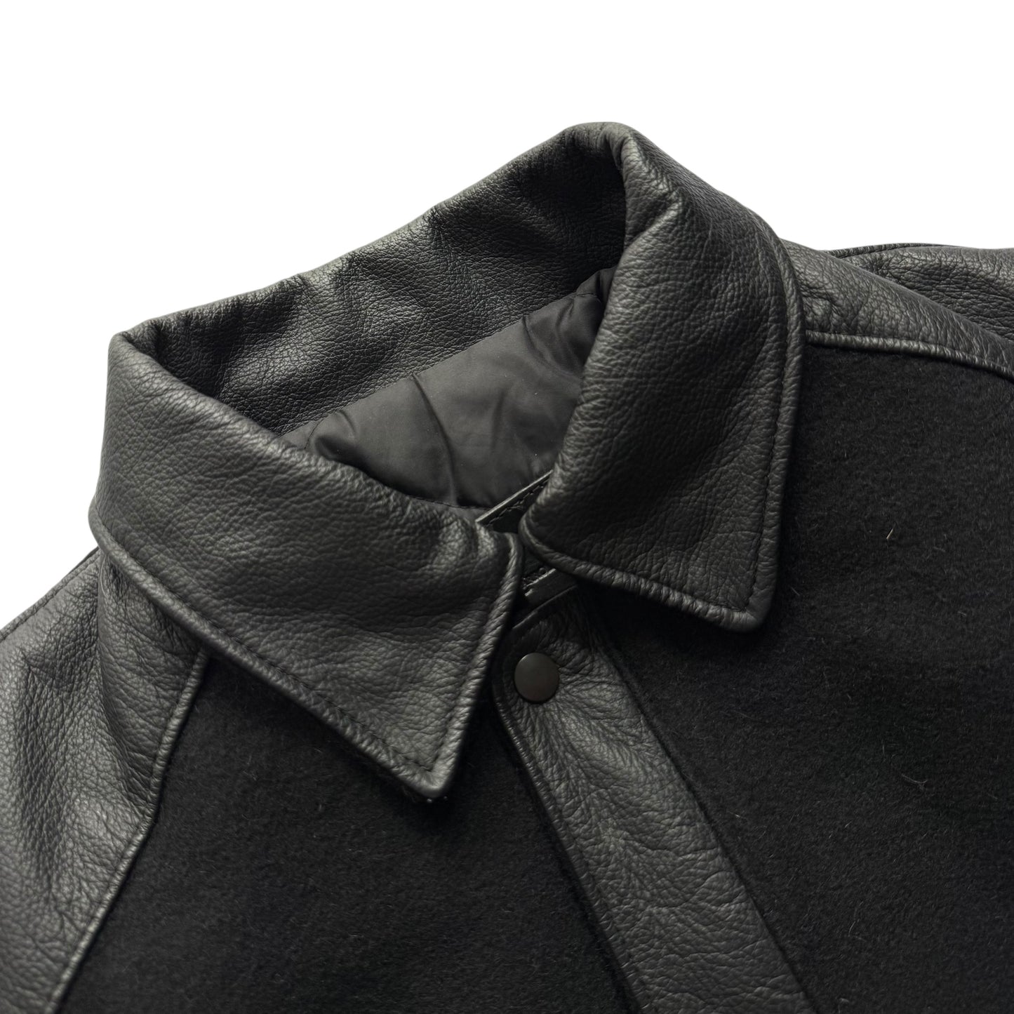 【USED】Carroll Original Wear Melton  Lether Sleeve Virsity Jacket "Made in USA"