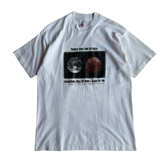 【USED】FRUIT OF THE ROOM 1996 "Basketball Hall of Fame" S/SL TEE 半袖Tシャツ Lサイズ シングルステッチ