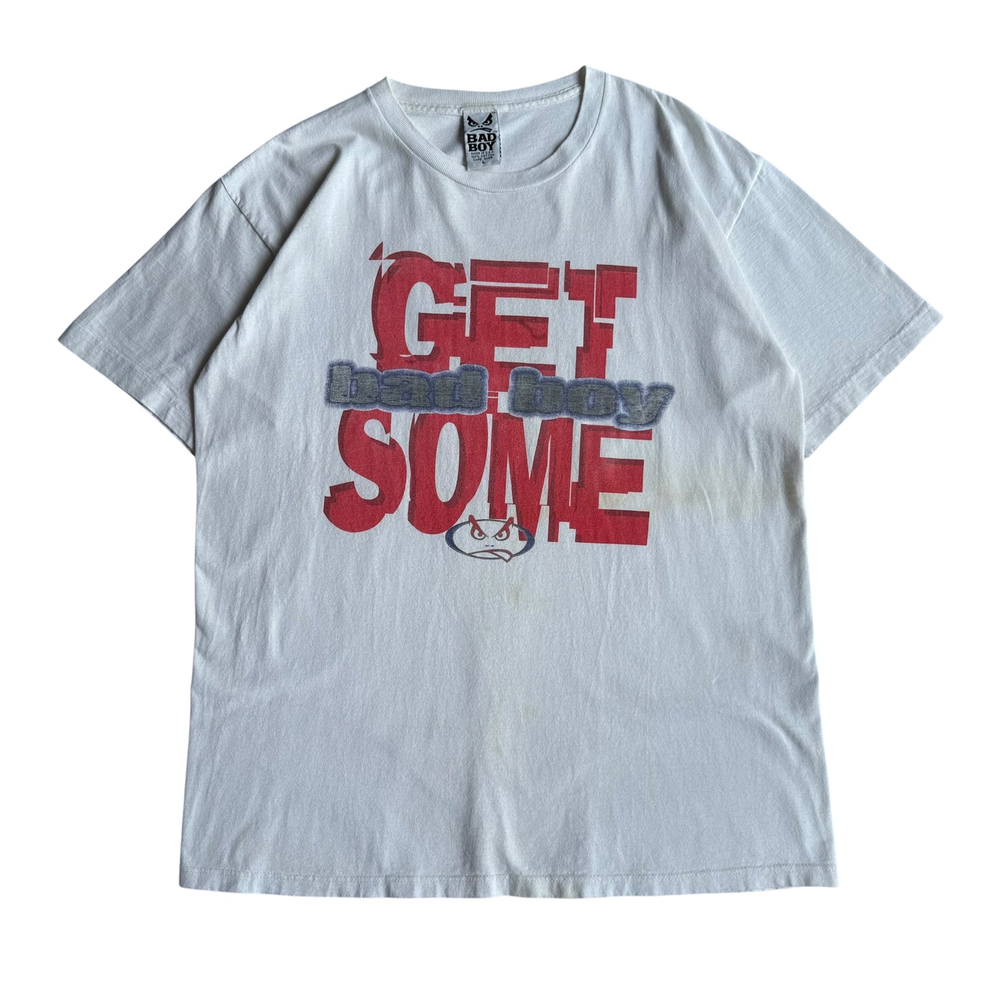 【USED】BAD BOY バッドボーイ Made in USA S/SL Tee 半袖Tシャツ 白 Lサイズ