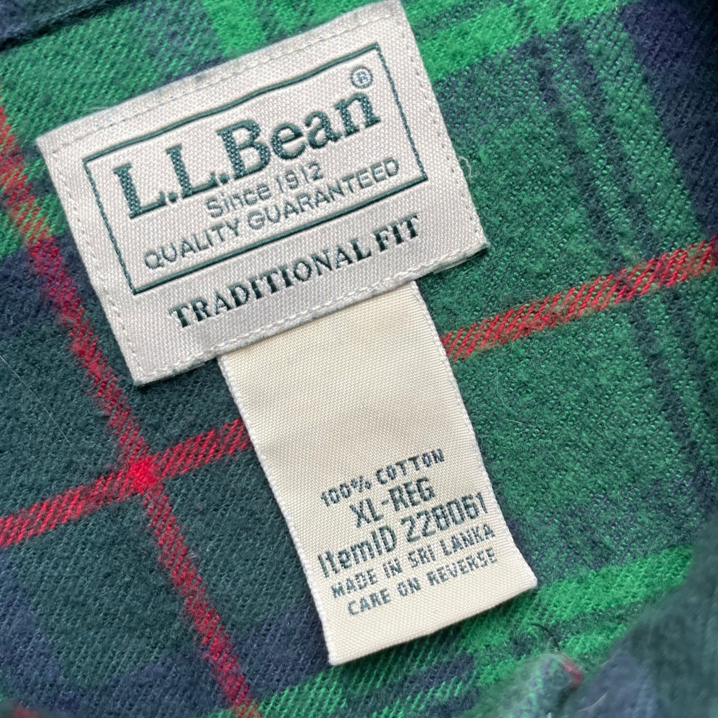 L.L. Bean Cotton Check L/SL BD Shirt