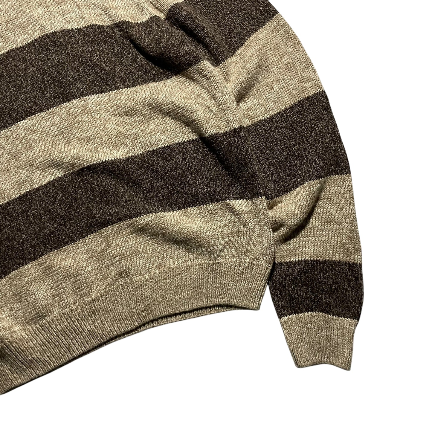 【USED】Chaps Half Zip Border Sweater
