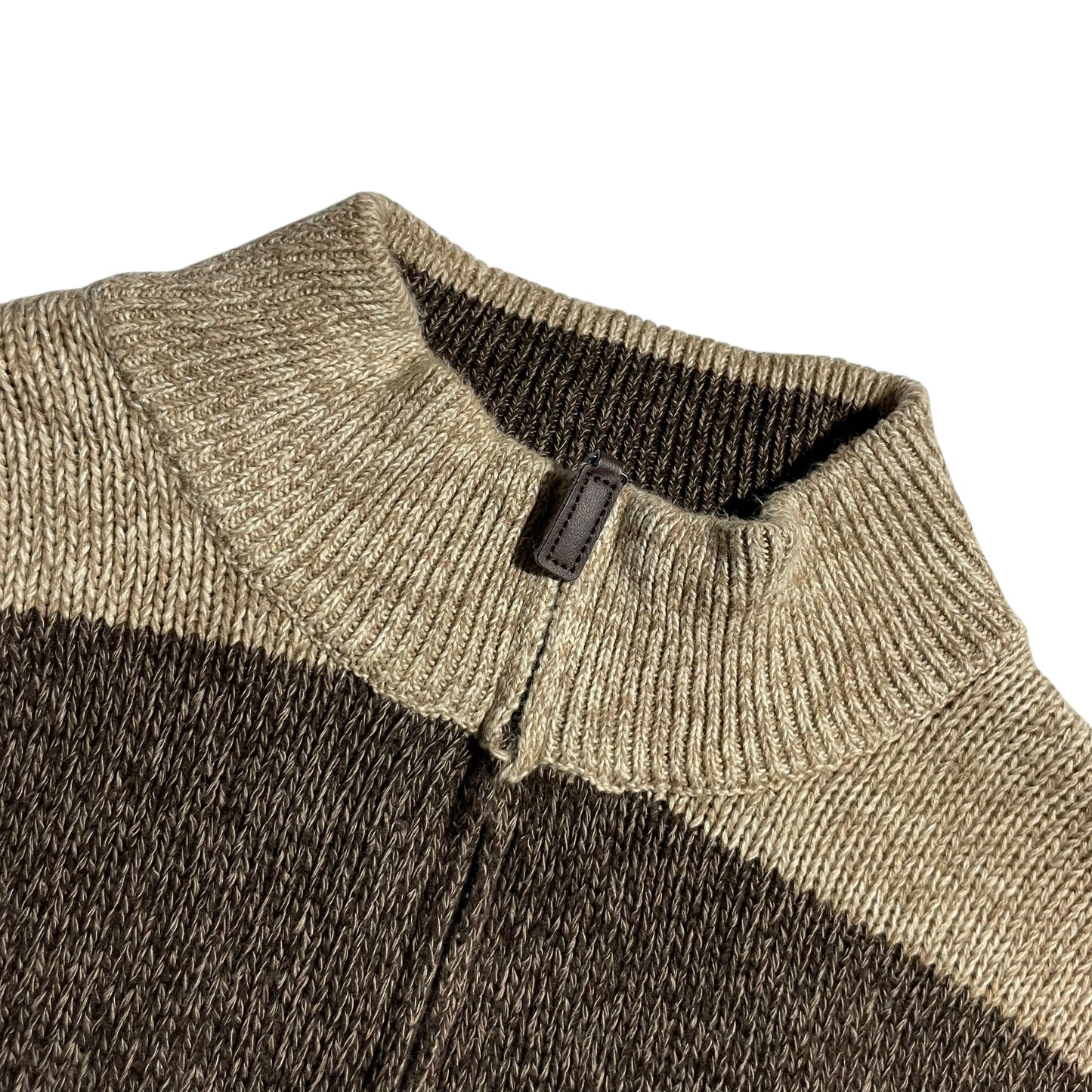 【USED】Chaps Half Zip Border Sweater