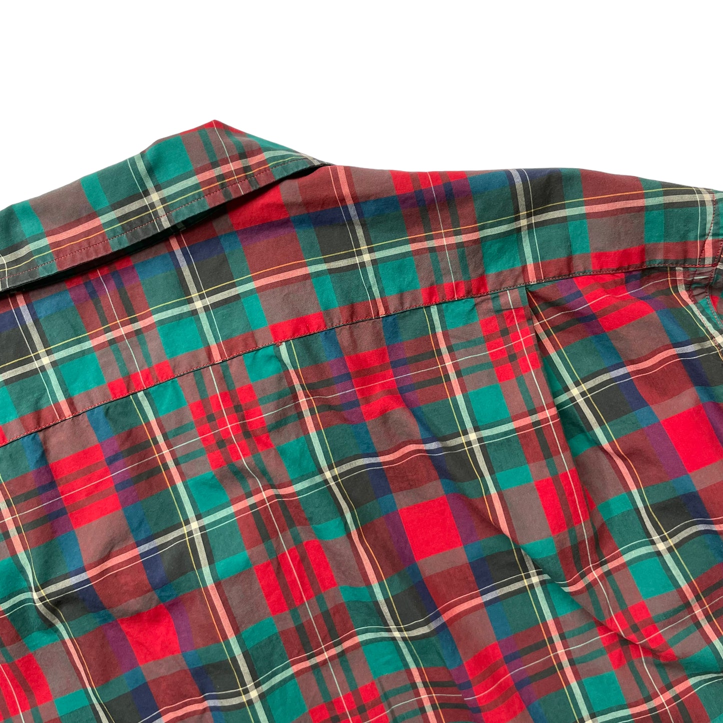 POLO BY  RALPH LAUREN MULTICOLOR CHECKED OPEN COLLAR SHIRT